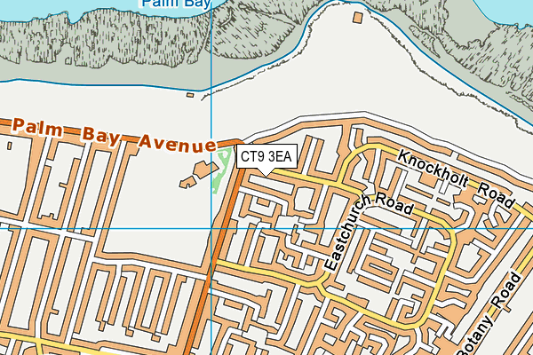 CT9 3EA map - OS VectorMap District (Ordnance Survey)