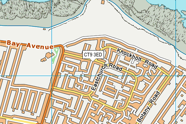 CT9 3ED map - OS VectorMap District (Ordnance Survey)