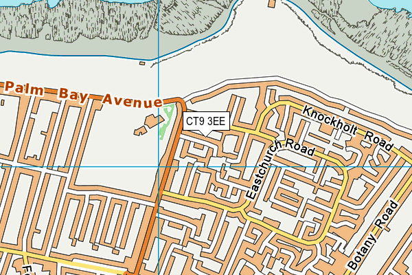 CT9 3EE map - OS VectorMap District (Ordnance Survey)