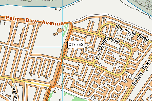CT9 3EG map - OS VectorMap District (Ordnance Survey)
