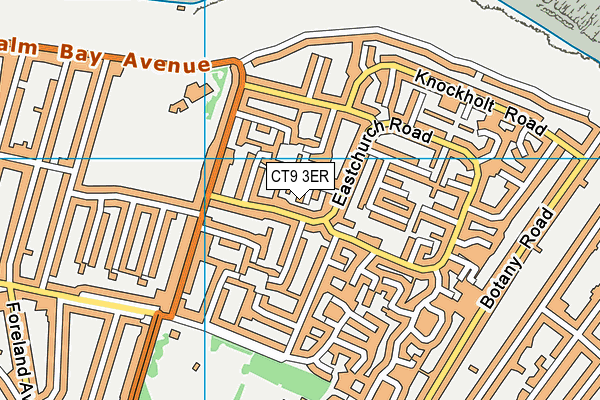 CT9 3ER map - OS VectorMap District (Ordnance Survey)