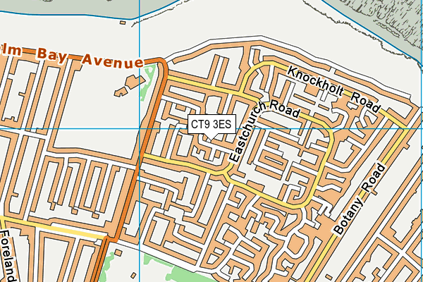 CT9 3ES map - OS VectorMap District (Ordnance Survey)