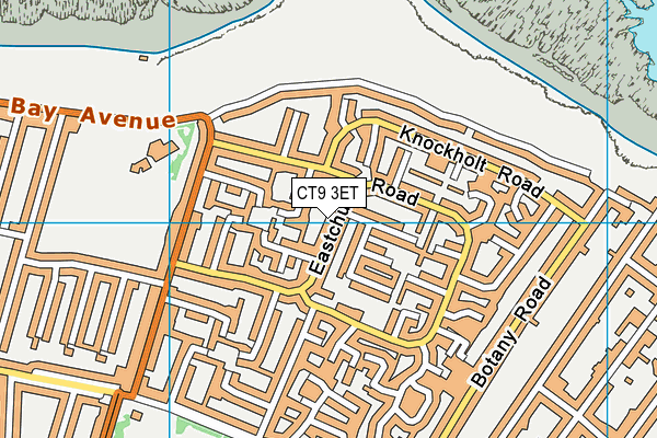 CT9 3ET map - OS VectorMap District (Ordnance Survey)