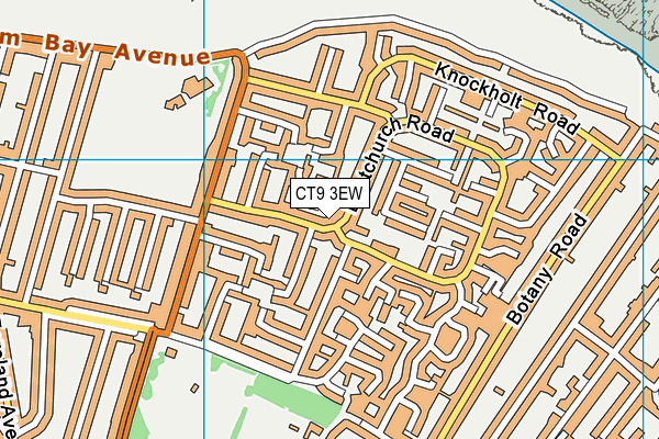 CT9 3EW map - OS VectorMap District (Ordnance Survey)