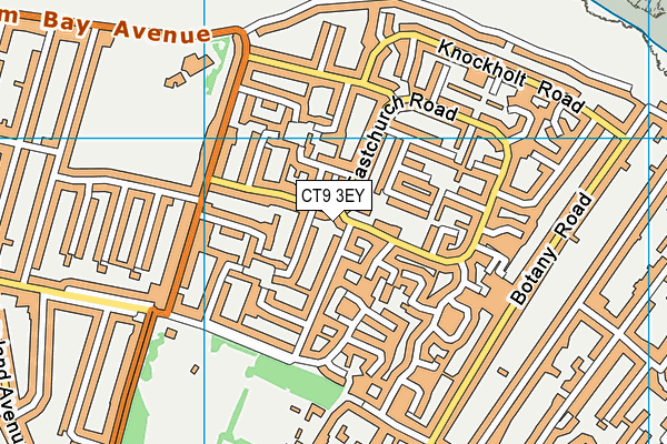 CT9 3EY map - OS VectorMap District (Ordnance Survey)