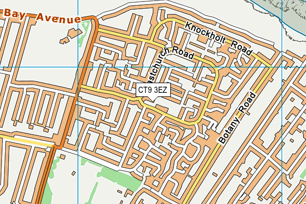 CT9 3EZ map - OS VectorMap District (Ordnance Survey)