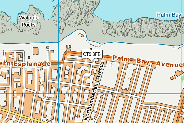 CT9 3FB map - OS VectorMap District (Ordnance Survey)