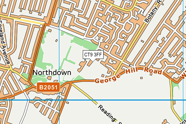 CT9 3FF map - OS VectorMap District (Ordnance Survey)