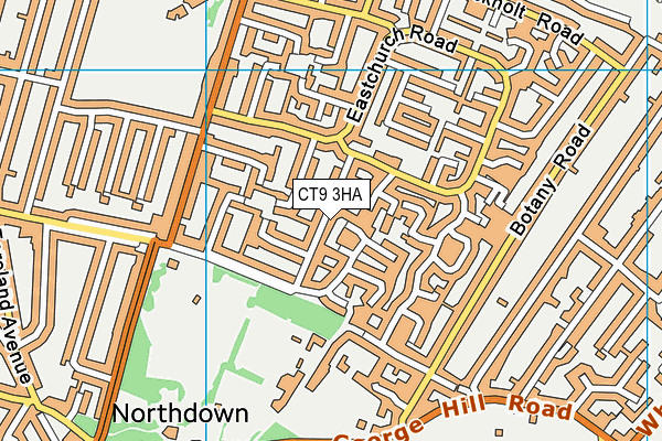 CT9 3HA map - OS VectorMap District (Ordnance Survey)