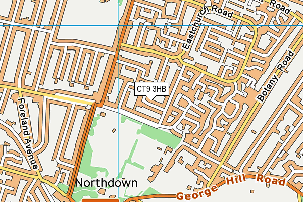 CT9 3HB map - OS VectorMap District (Ordnance Survey)