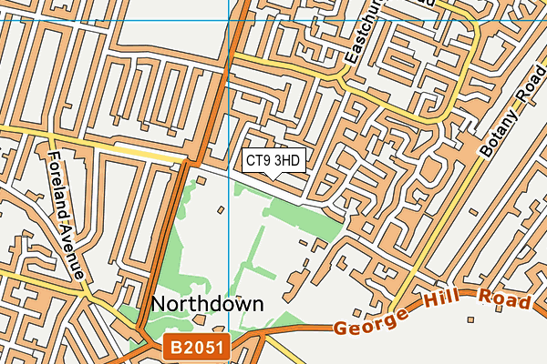 CT9 3HD map - OS VectorMap District (Ordnance Survey)