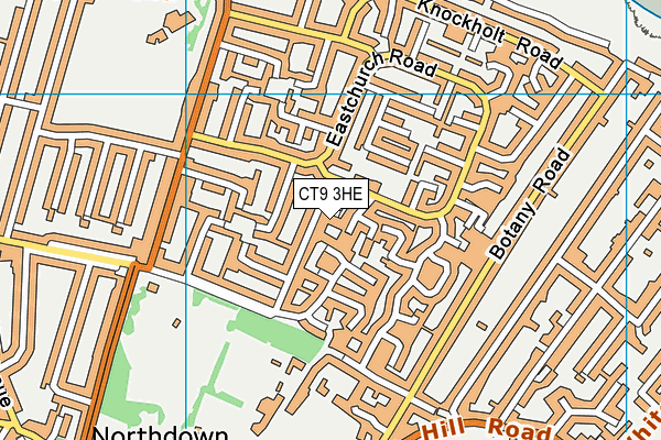 CT9 3HE map - OS VectorMap District (Ordnance Survey)