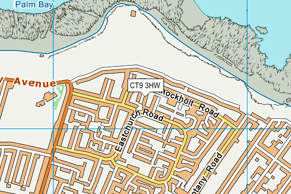 CT9 3HW map - OS VectorMap District (Ordnance Survey)