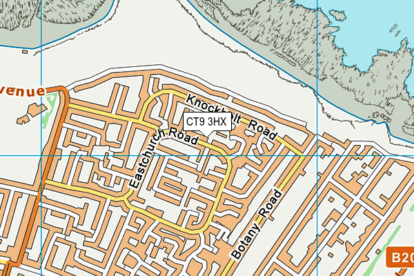 CT9 3HX map - OS VectorMap District (Ordnance Survey)