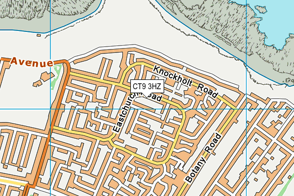 CT9 3HZ map - OS VectorMap District (Ordnance Survey)