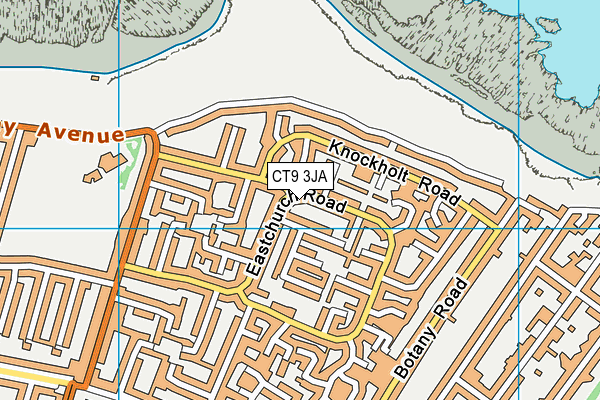 CT9 3JA map - OS VectorMap District (Ordnance Survey)