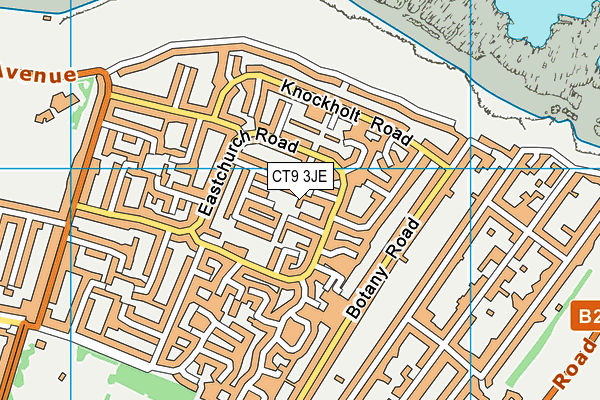 CT9 3JE map - OS VectorMap District (Ordnance Survey)