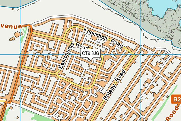 CT9 3JG map - OS VectorMap District (Ordnance Survey)