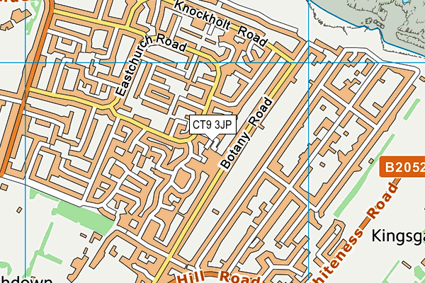 CT9 3JP map - OS VectorMap District (Ordnance Survey)