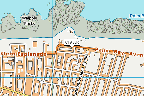 CT9 3JR map - OS VectorMap District (Ordnance Survey)
