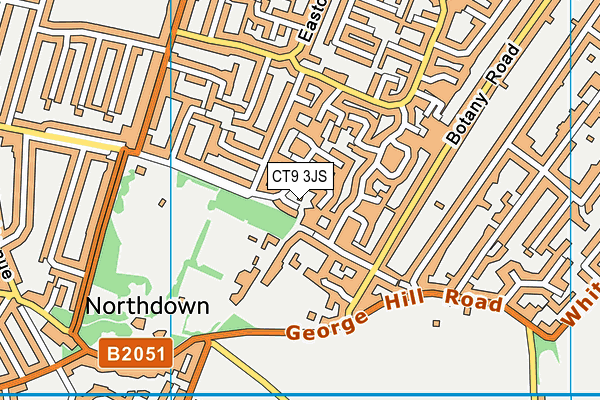 CT9 3JS map - OS VectorMap District (Ordnance Survey)