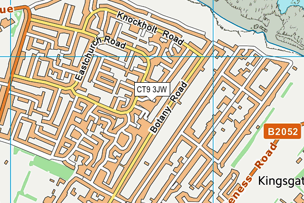 CT9 3JW map - OS VectorMap District (Ordnance Survey)