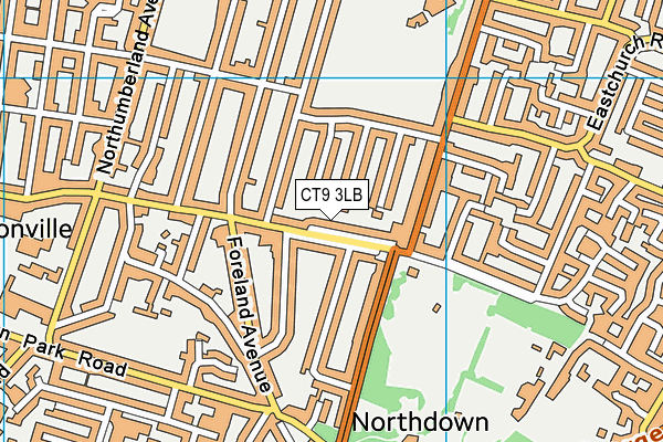 CT9 3LB map - OS VectorMap District (Ordnance Survey)