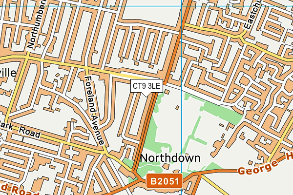 CT9 3LE map - OS VectorMap District (Ordnance Survey)