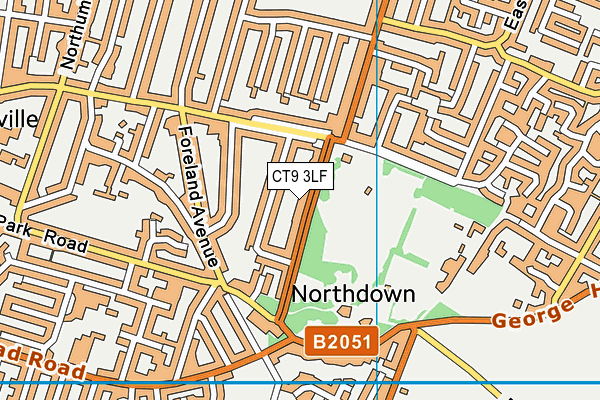 CT9 3LF map - OS VectorMap District (Ordnance Survey)