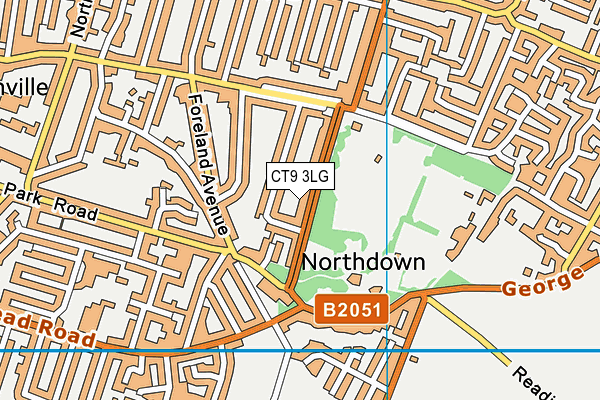 CT9 3LG map - OS VectorMap District (Ordnance Survey)