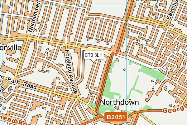 CT9 3LH map - OS VectorMap District (Ordnance Survey)