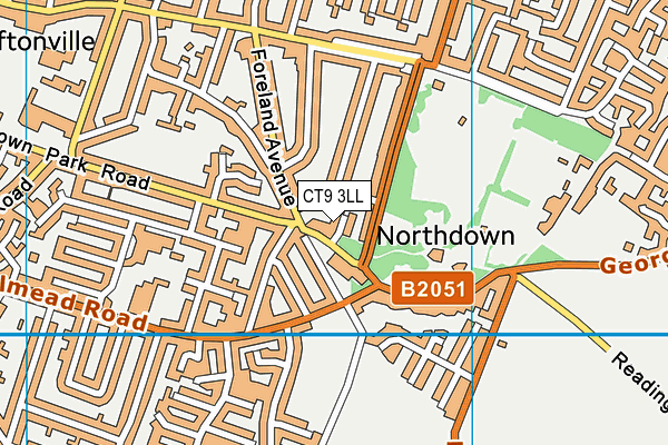 CT9 3LL map - OS VectorMap District (Ordnance Survey)