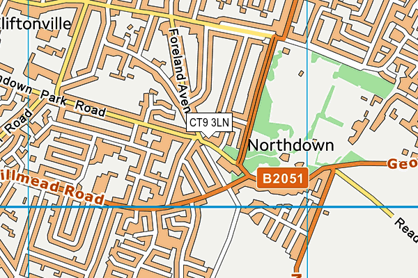 CT9 3LN map - OS VectorMap District (Ordnance Survey)
