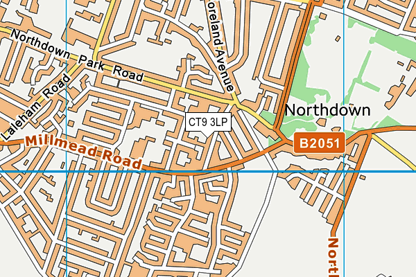 CT9 3LP map - OS VectorMap District (Ordnance Survey)