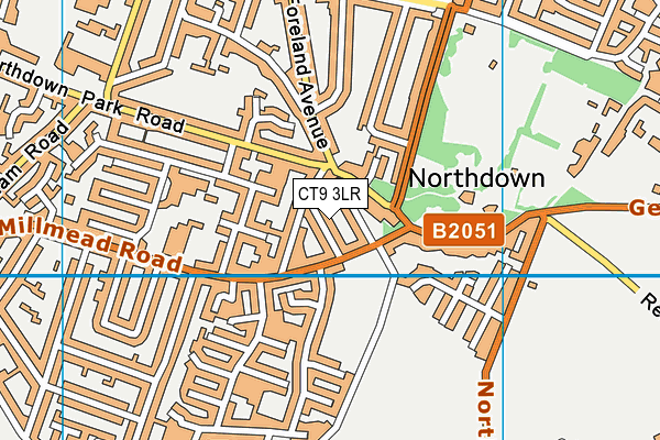 CT9 3LR map - OS VectorMap District (Ordnance Survey)