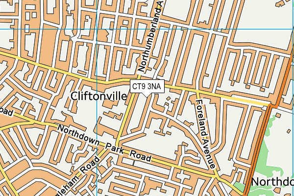 CT9 3NA map - OS VectorMap District (Ordnance Survey)