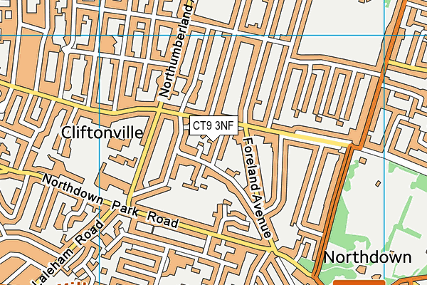 CT9 3NF map - OS VectorMap District (Ordnance Survey)
