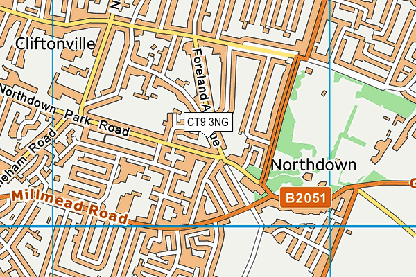 CT9 3NG map - OS VectorMap District (Ordnance Survey)