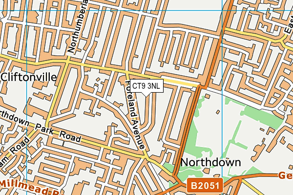 CT9 3NL map - OS VectorMap District (Ordnance Survey)