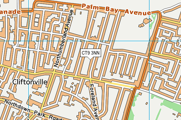 CT9 3NN map - OS VectorMap District (Ordnance Survey)