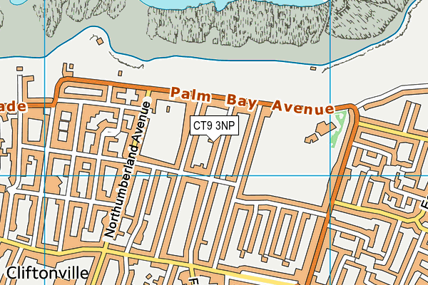 CT9 3NP map - OS VectorMap District (Ordnance Survey)