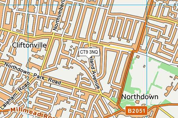 CT9 3NQ map - OS VectorMap District (Ordnance Survey)