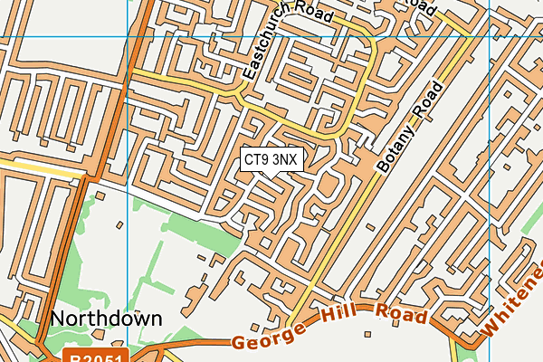 CT9 3NX map - OS VectorMap District (Ordnance Survey)