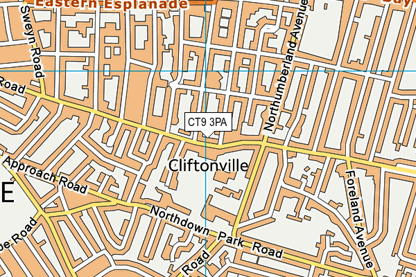 CT9 3PA map - OS VectorMap District (Ordnance Survey)