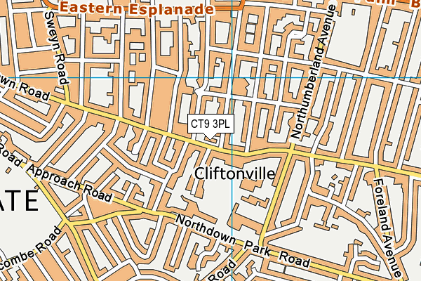CT9 3PL map - OS VectorMap District (Ordnance Survey)