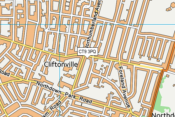 CT9 3PQ map - OS VectorMap District (Ordnance Survey)