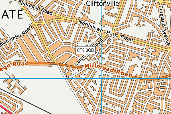 CT9 3QB map - OS VectorMap District (Ordnance Survey)