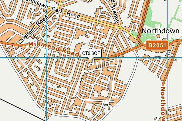 CT9 3QF map - OS VectorMap District (Ordnance Survey)