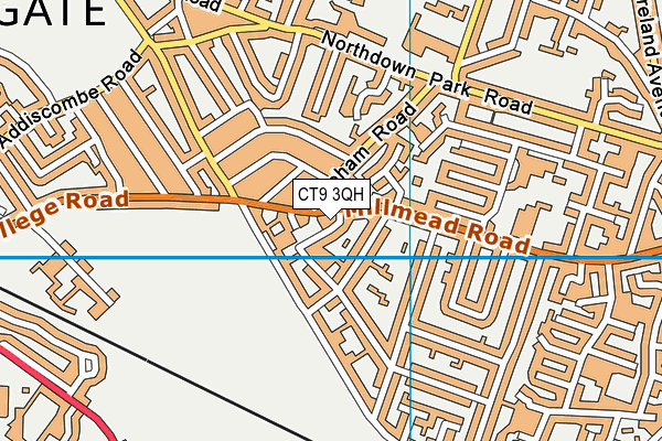 CT9 3QH map - OS VectorMap District (Ordnance Survey)