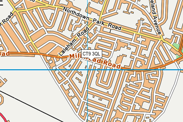 CT9 3QL map - OS VectorMap District (Ordnance Survey)